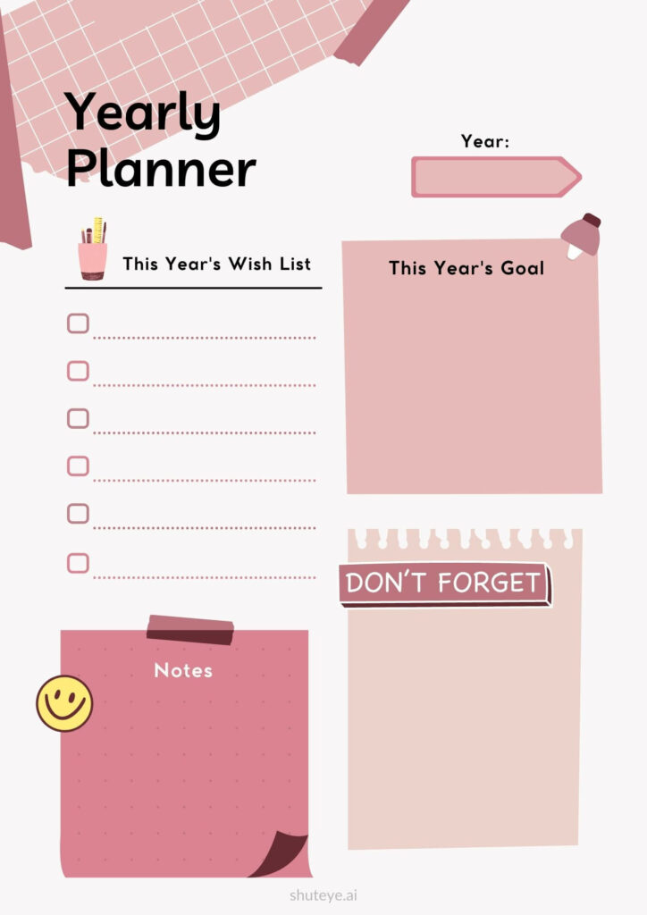 Best Free Printable Yearly Planner Templates