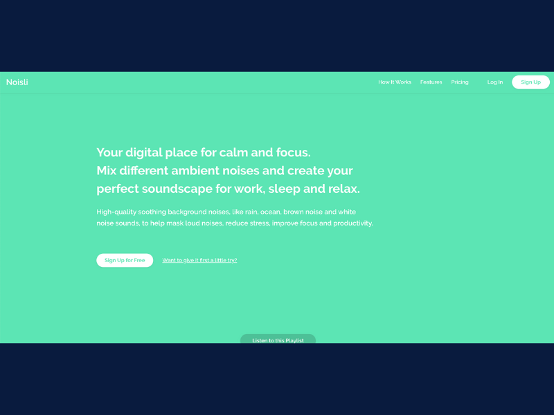 noisli white noise website