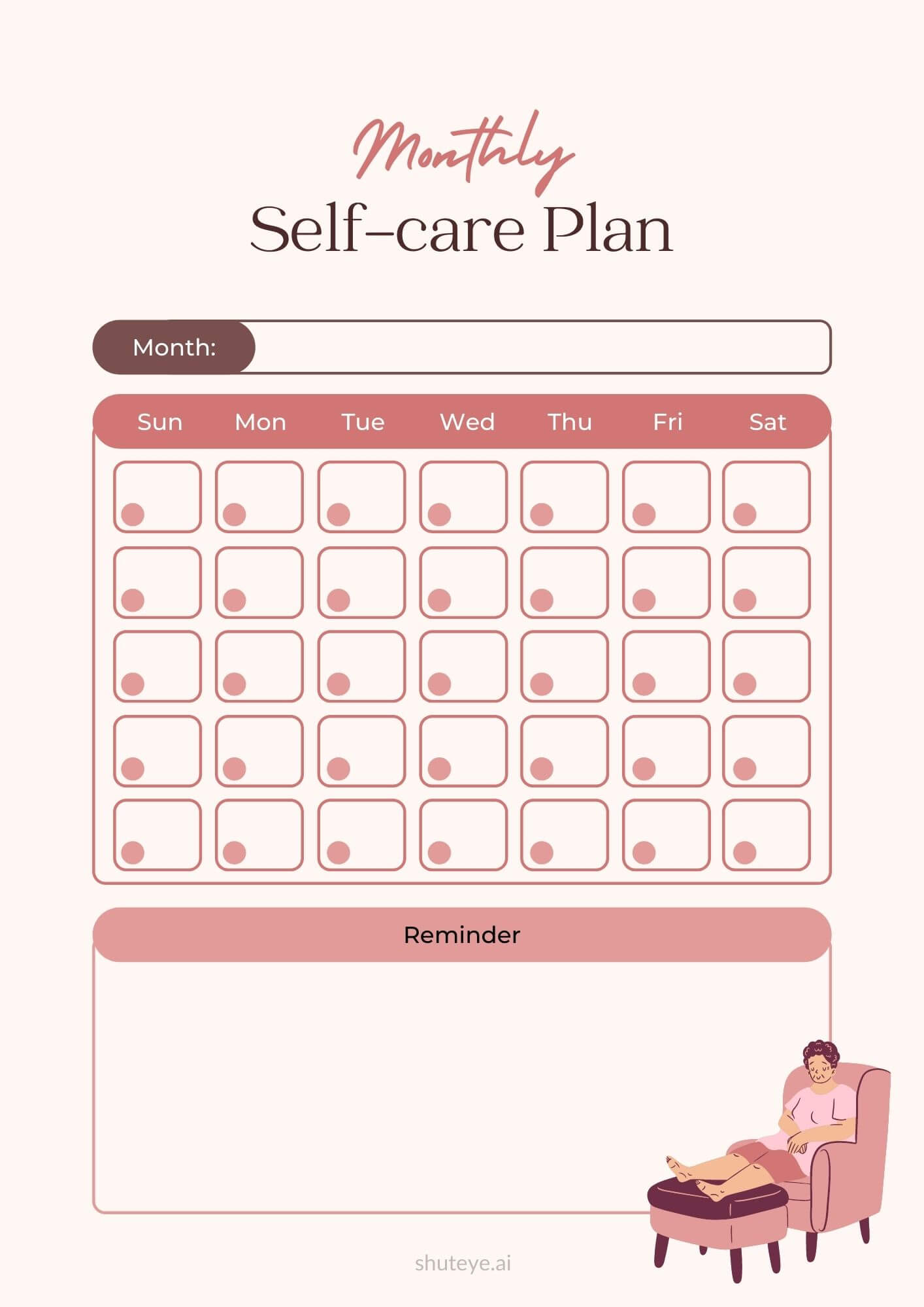 30-Day Self-Care Challenge Printables and Ideas - ShutEye