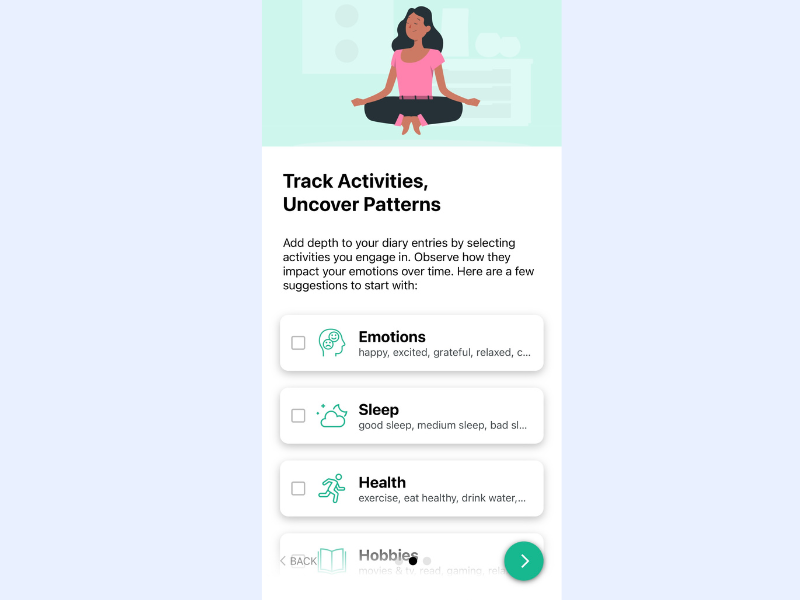 daylio mood tracking app features