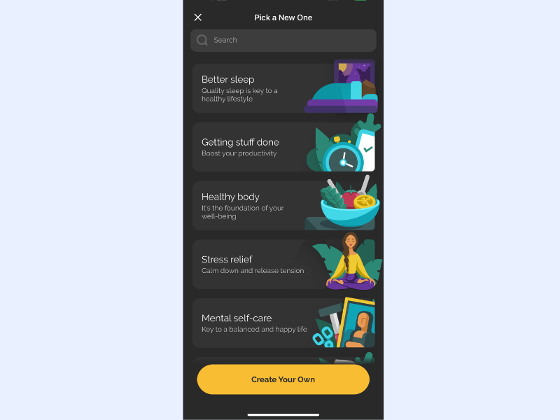 productive habit tracker app feature create your own habits list