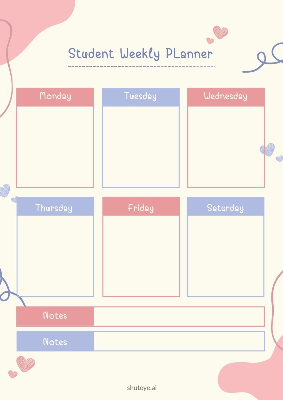 30 Best Free Student Digital Planner Templates for 2023 - ShutEye