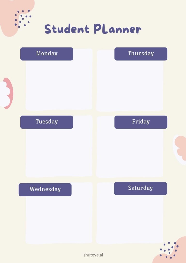 30 Best Free Student Digital Planner Templates for 2023 - ShutEye