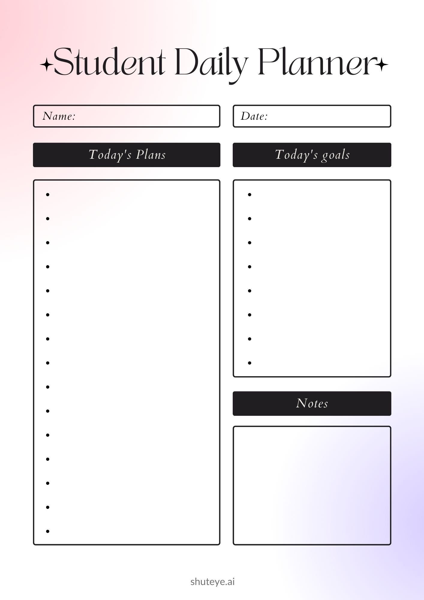 30 Best Free Student Digital Planner Templates for 2023 ShutEye