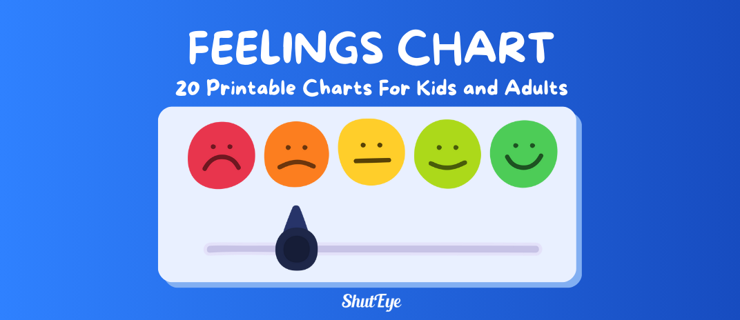 Feelings Chart: 20 Printable Charts For Kids and Adults