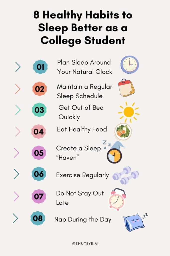 habits to sleep better as a college student