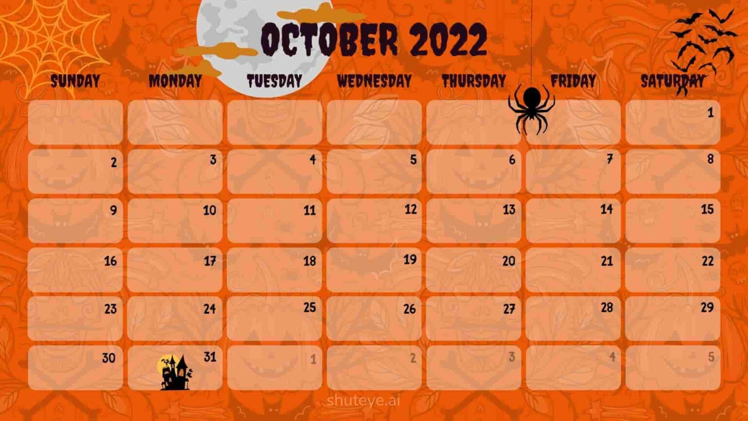 Best Halloween Calendar 2023 | Halloween Countdown - ShutEye