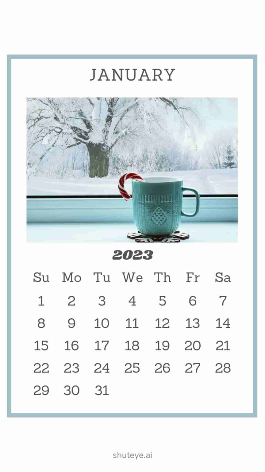 Printable January Calendar 2023 | Free Printable Calendars - ShutEye