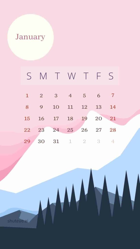 Free Printable January Calendar 2024