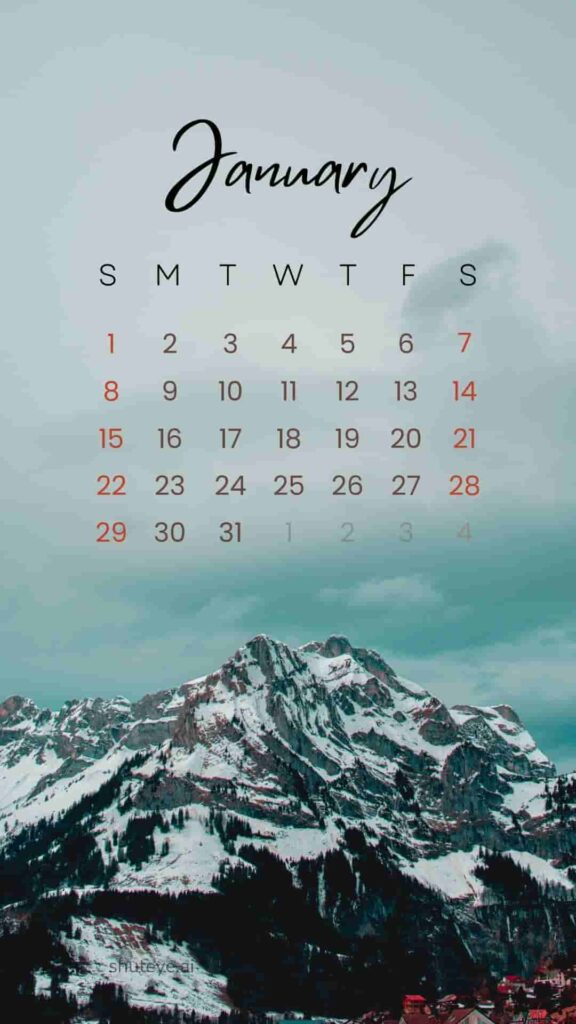 Free Printable January Calendar 2024