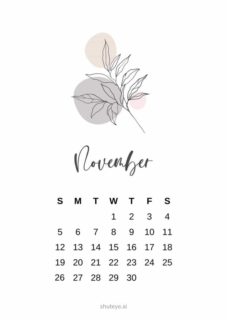 2023 calendar november