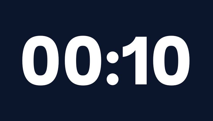 10 Second Timer - Online Countdown Timer - ShutEye