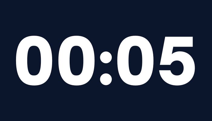5 Second Timer - Online Countdown Timer - ShutEye