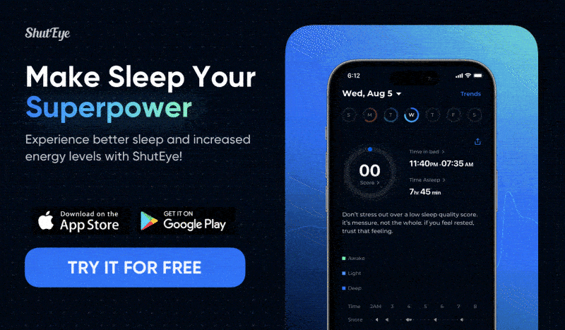 Shuteye best snore recorder app that records your snoring for free