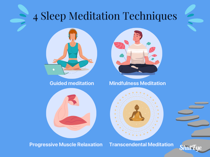 4 sleep meditation techniques shuteye