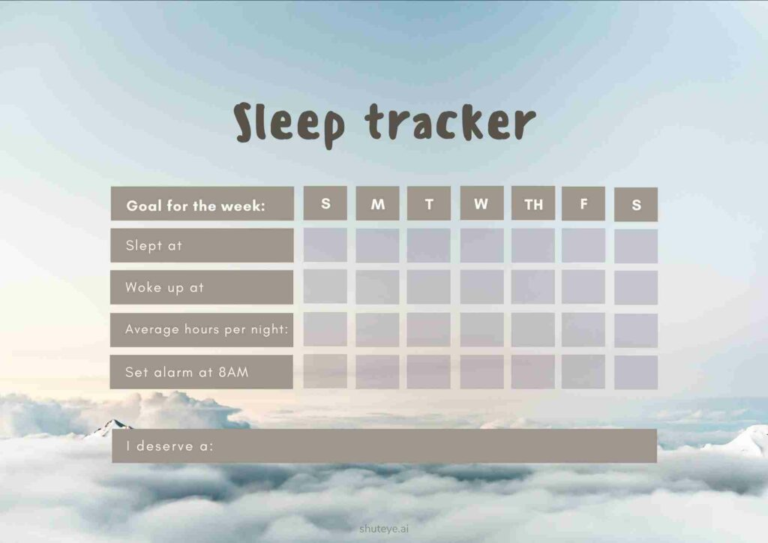 20+ Sleep Tracker Bullet Journal Ideas Printable Sleep Tracker ShutEye