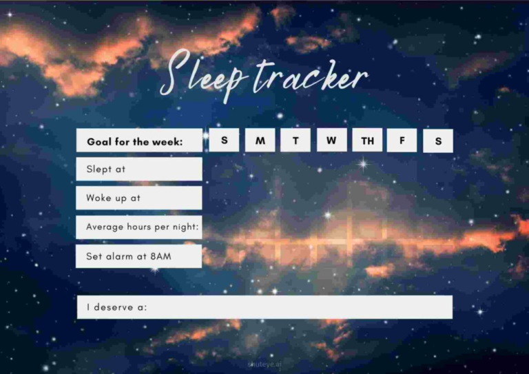 20+ Sleep Tracker Bullet Journal Ideas Printable Sleep Tracker ShutEye