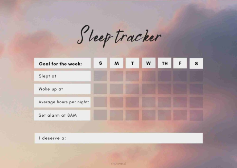 20+ Sleep Tracker Bullet Journal Ideas Printable Sleep Tracker ShutEye