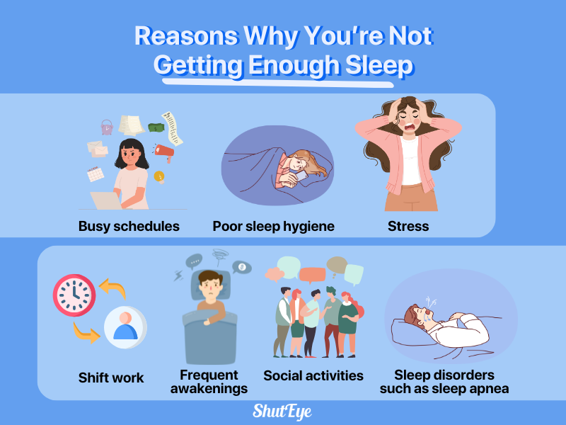 reasons why you're not getting enough sleep