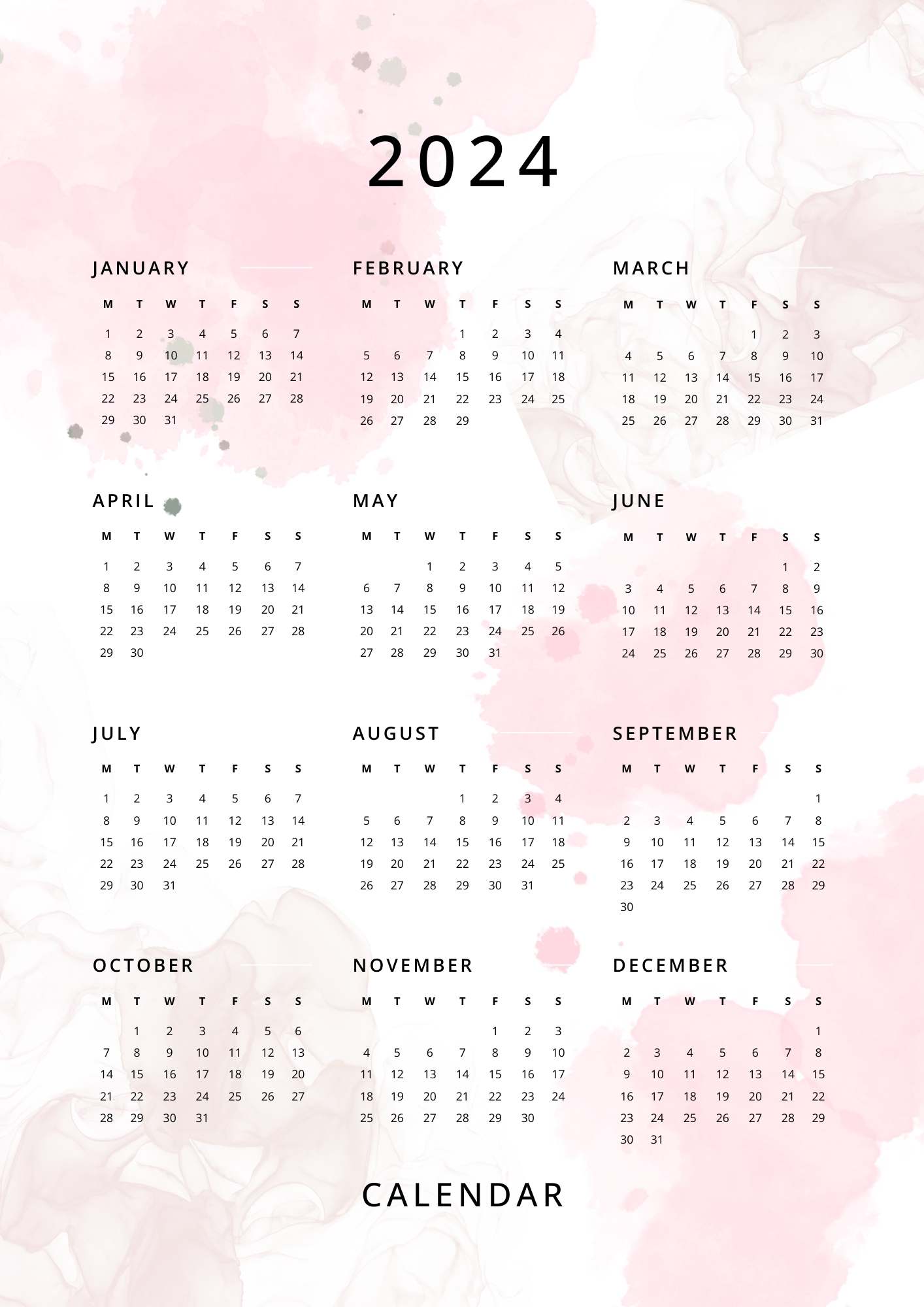 Printable Calendars 2024: Download our Calendars for Free