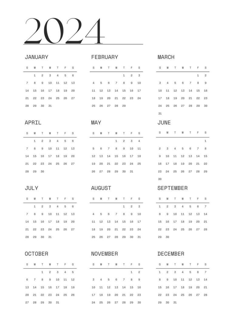 Printable Calendars 2024: Download our Calendars for Free