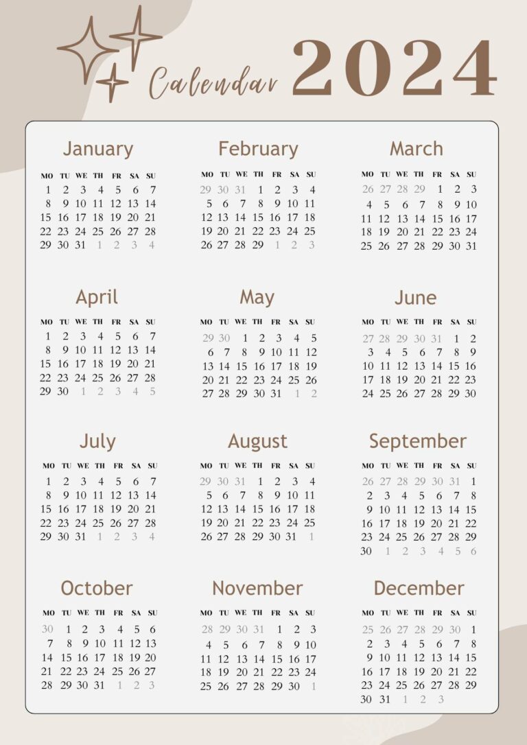 Printable Calendars 2024: Download our Calendars for Free