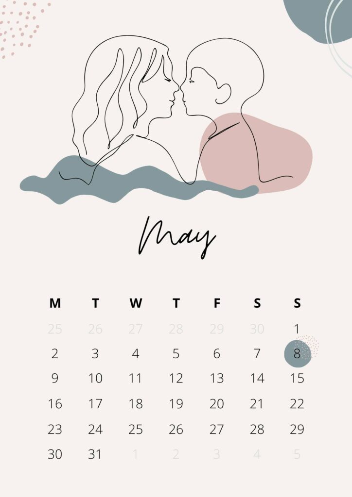 printable may calendar for mums