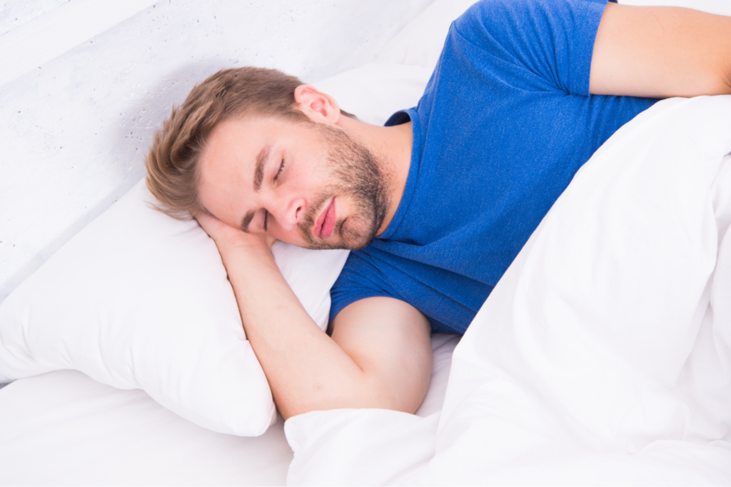man sleeping with head facing west direction