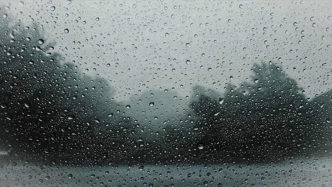 rain drops in glass window