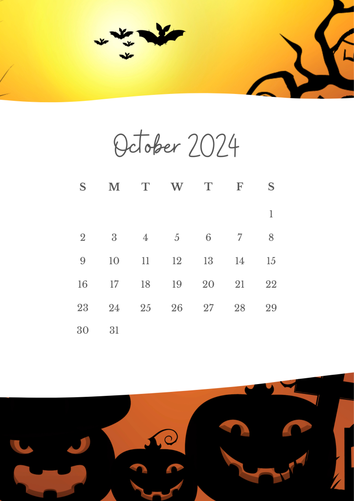 halloween calendar 2024