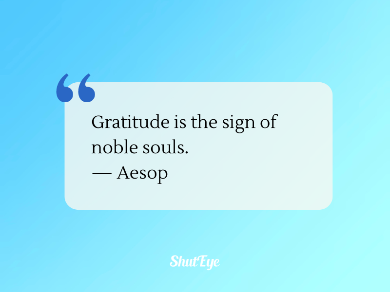 aesop quote on gratitude