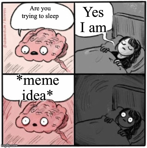 are you trying to sleep meme