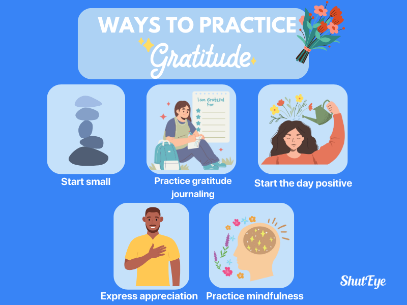 ways to practice gratitude shuteye