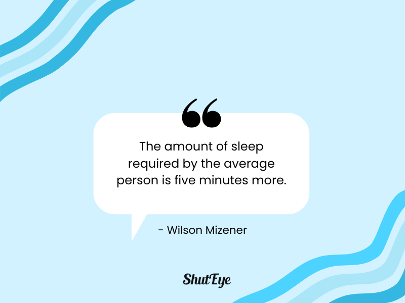 the amount of sleep required by the average person is five minutes more funny sleep quotes