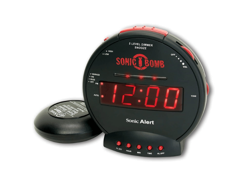 sonic alert best alarm clock for heavy sleepers