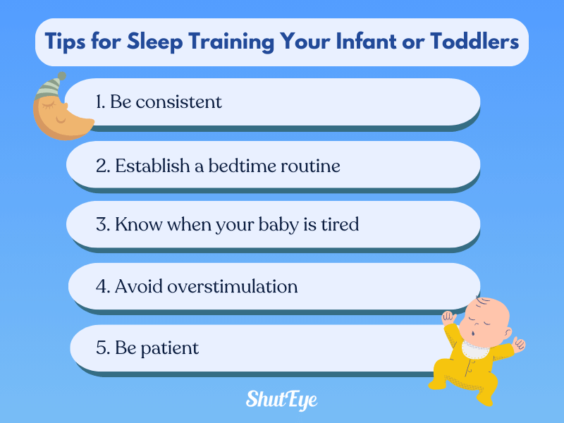 tips for sleep training your infants or toddlers shuteye app