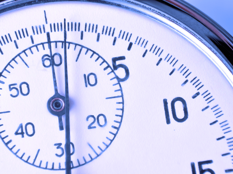 image of a watch with a focus on the number '5' as an indication of the 5 second rule