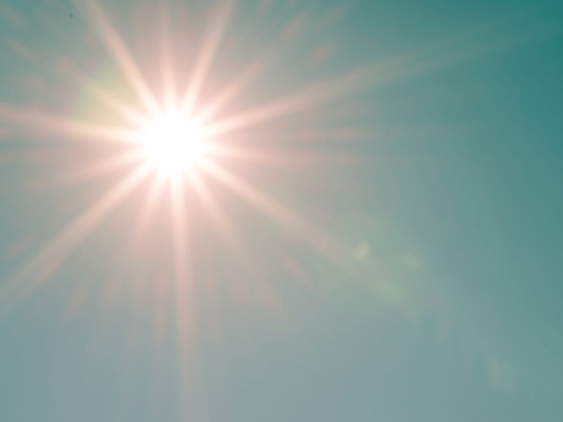 natural sunlight shining