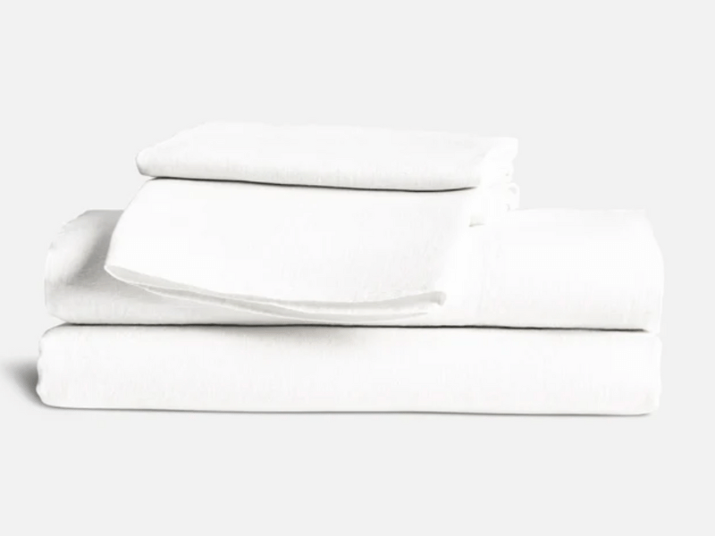 Best Linen Option: Brooklinen Washed Linen Core Sheet Set